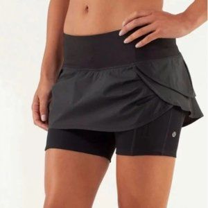 Lululemon Run Speed Squad Skirt Black- Size 4